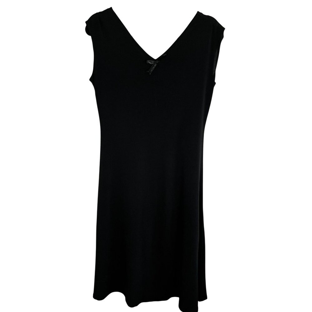Neutral Tank Mini‎ Dress Black M Minimalist Festival Grunge Skater Bow Feminine
